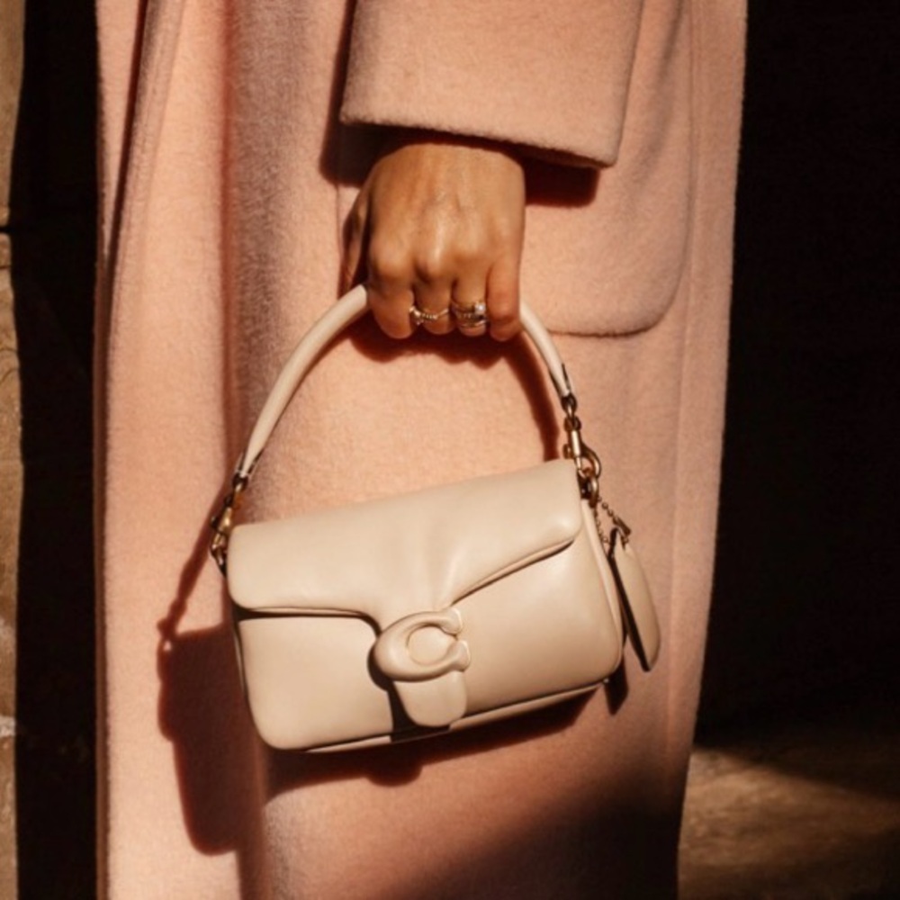 Coach Beige Leather Crossbody Bag